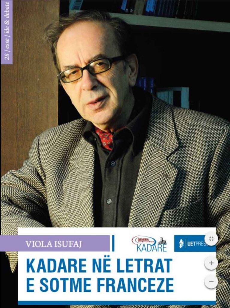 KADARE NË LETRAT E SOTME FRANCEZE